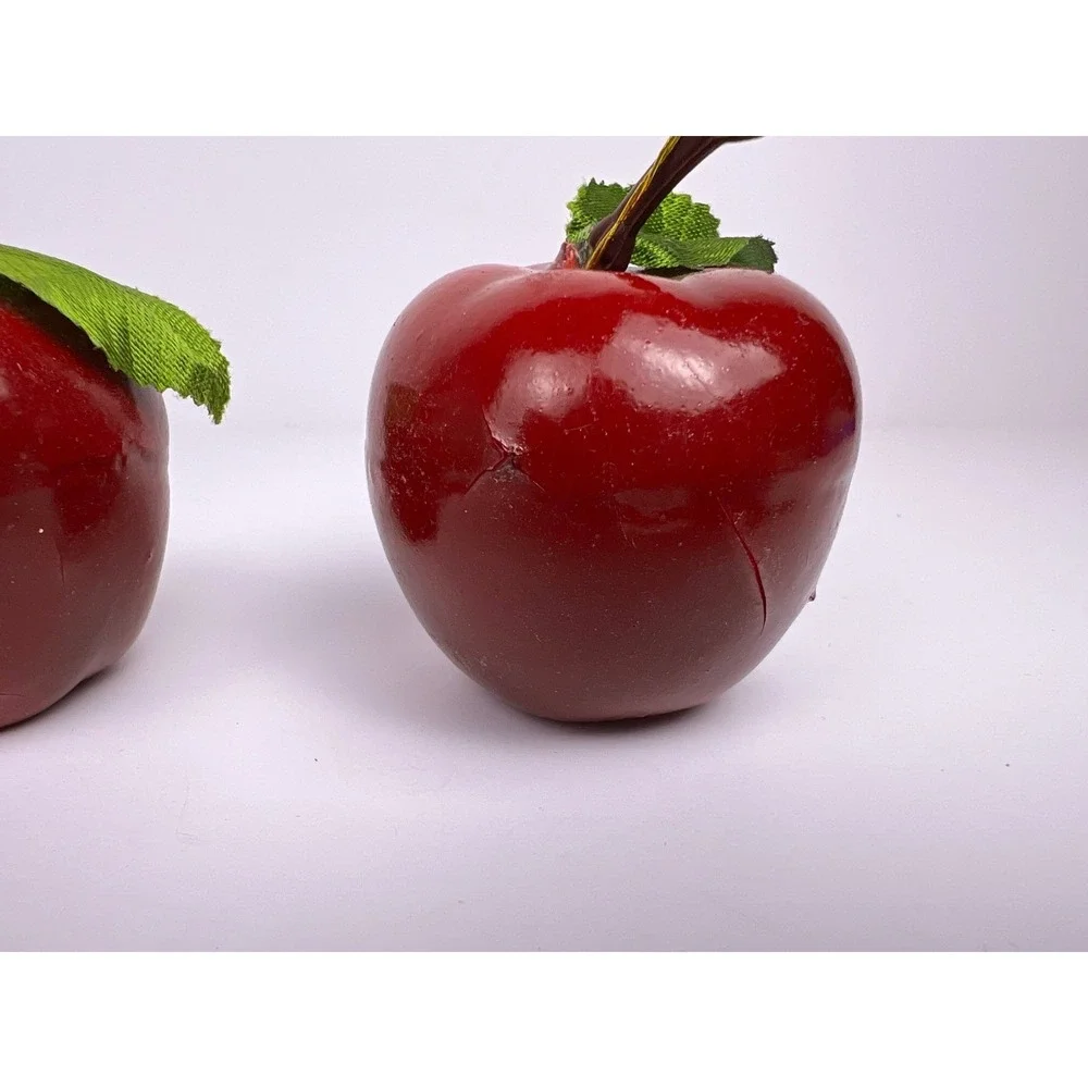 Set of 8 Mini Red Decorative Apples Realistic Faux Fruit‎ Home Decor Accent